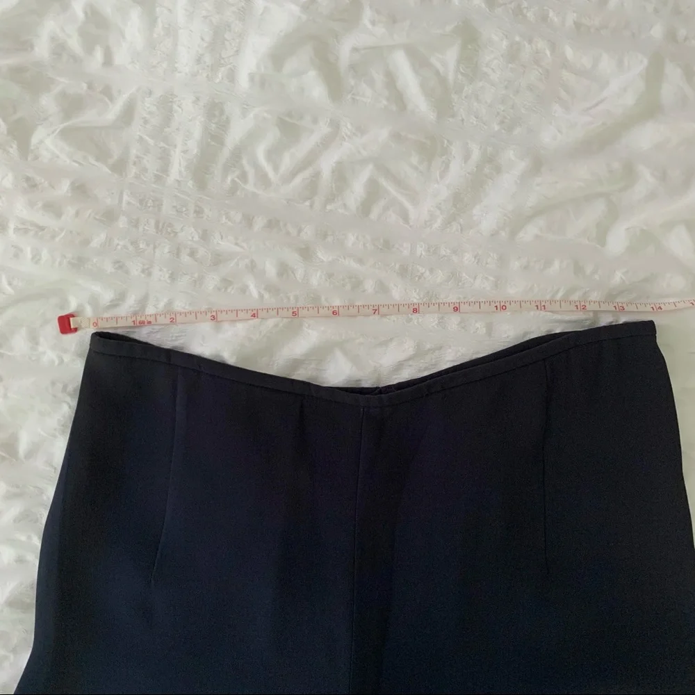 Escada Navy 100% Silk Wide Leg Pants - Picture 12 of 15